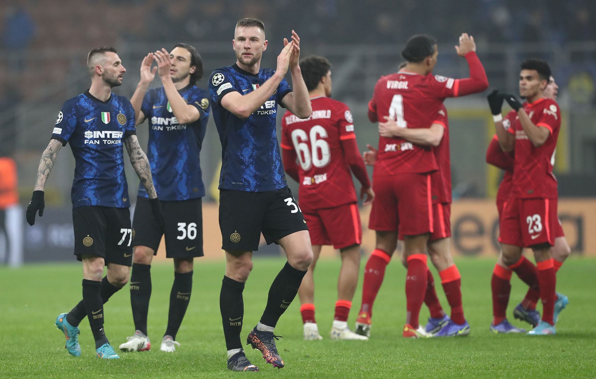 FC Internazionale vs Liverpool FC: Round Of Sixteen Leg One - UEFA Champions League