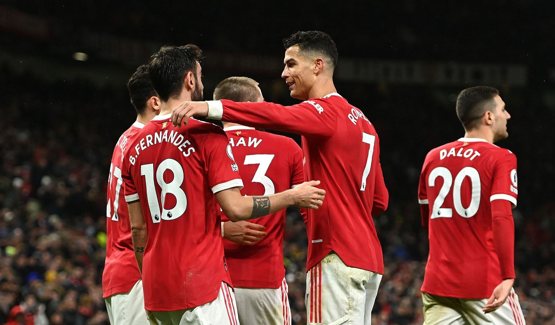Manchester United beat Brighton &amp; Hove Albion 2-0 at Old Trafford on Tuesday