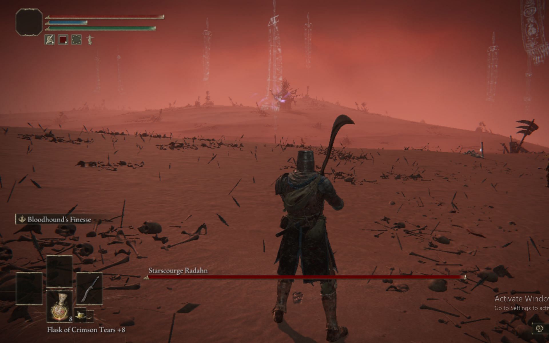 The boss starts far away (Image via FromSoftware)