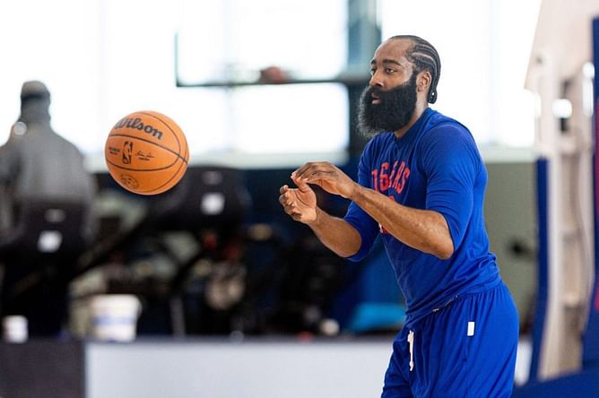 Watch: Tyrese Maxey emulates new All-Star teammate James Harden’s moves as the latter gives his seal of approval by celebrating it from the sidelines