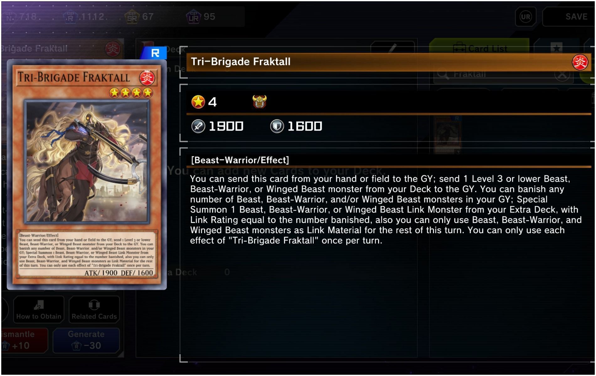 Tri-Brigade Fraktall is one of the key starts to make this deck really pop off (Image via Konami)
