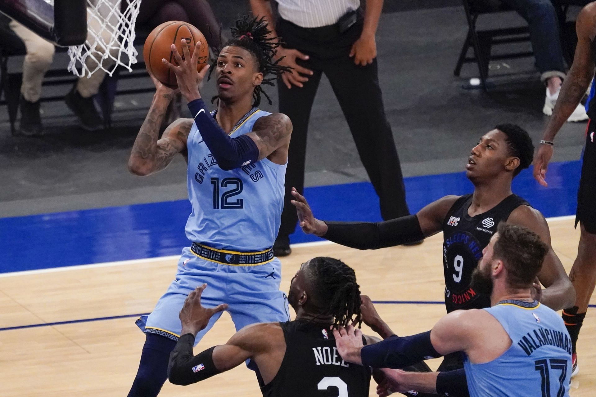 Ja Morant and the visiting Memphis Grizzlies will take on the New York Knicks on Wednesday at Madison Square Garden. [Photo: Beale Street Bears]