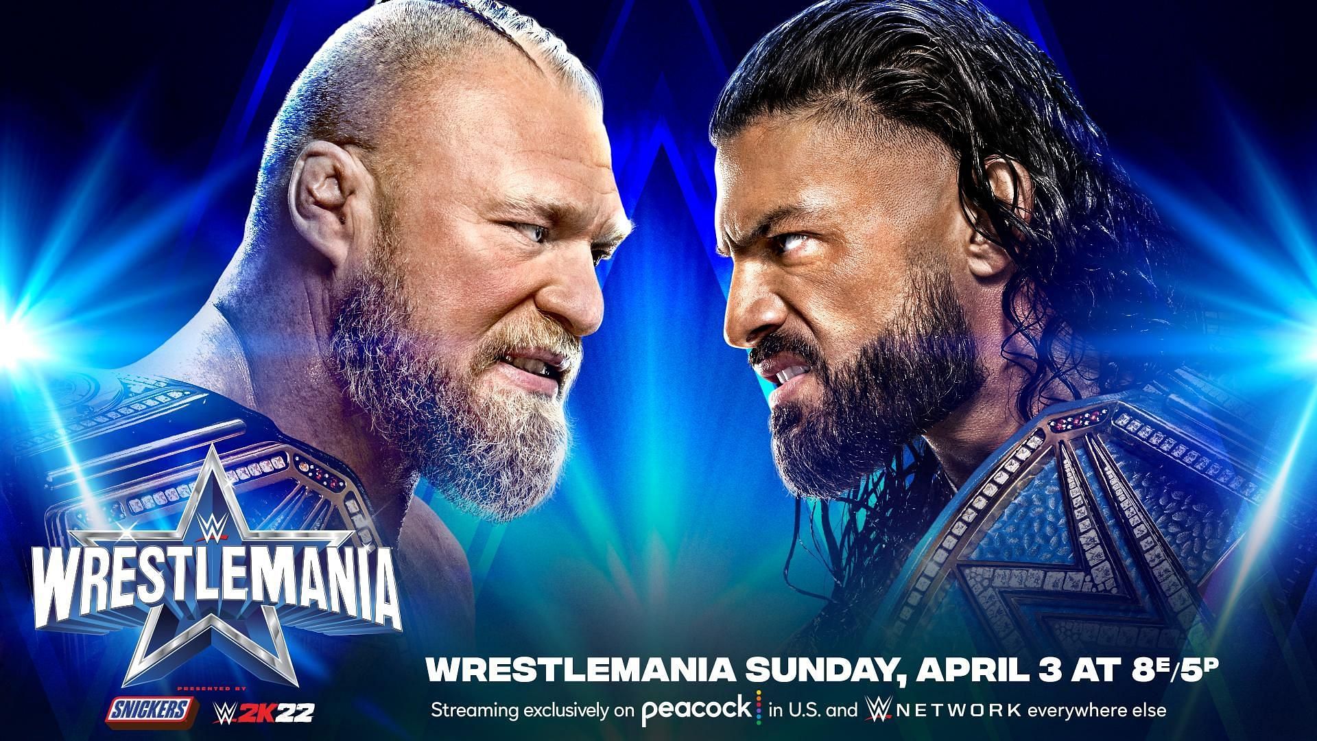 Brock Lesnar and Roman Reigns will compete on WrestleMania Sunday