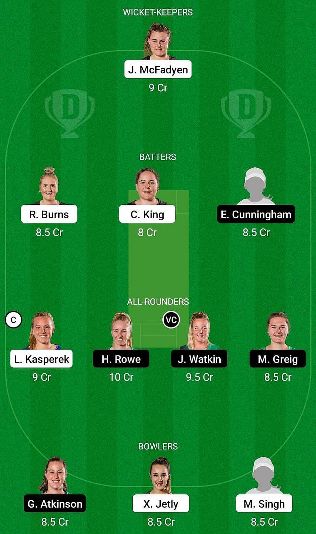 WB-W vs CH-W Fantasy Suggestion Team 2