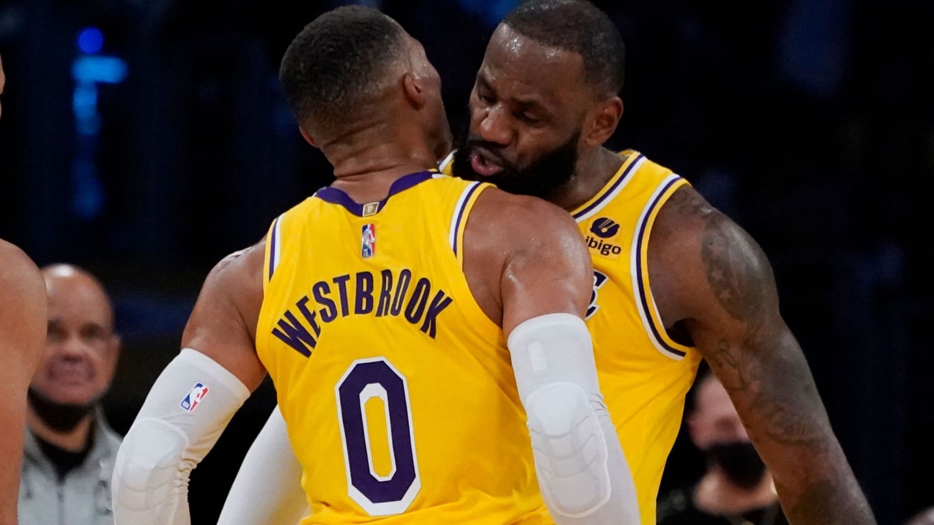 The LA Lakers&#039; superstar duo played starring roles in rallying their team past the Utah Jazz [Photo: Sky Sports]