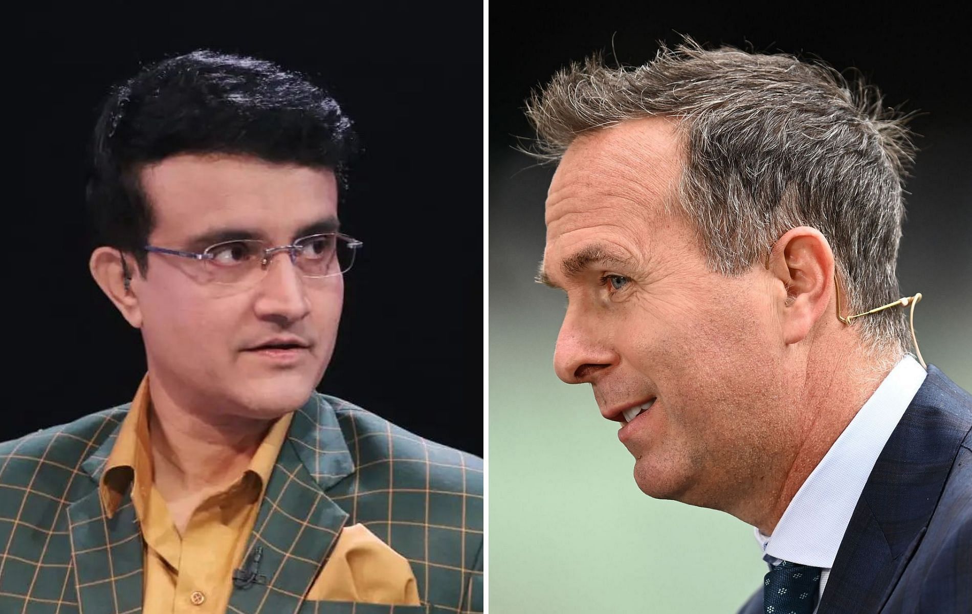 Sourav Ganguly (L) and Michael Vaughan.