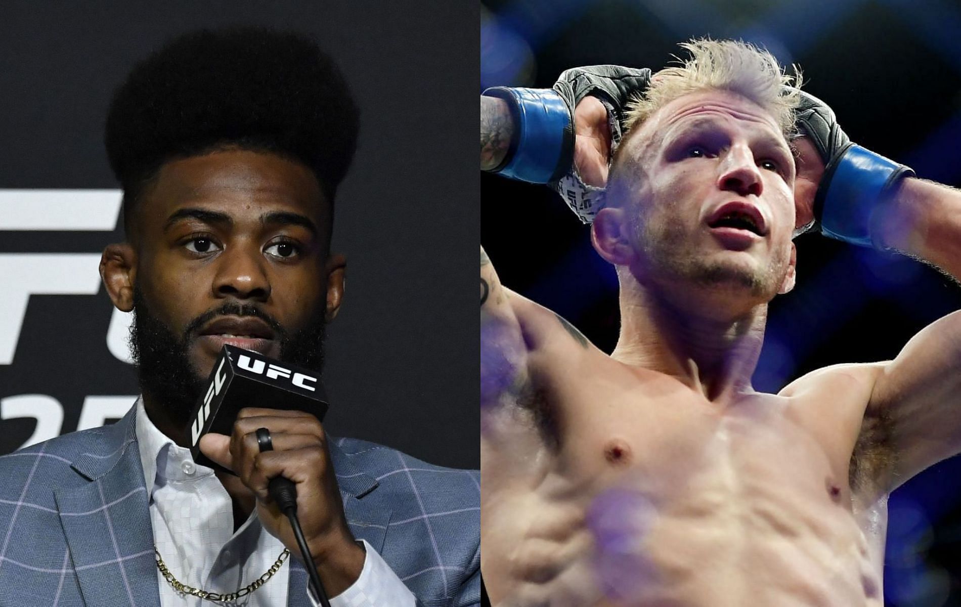 Aljamain Sterling (left) &amp; T.J. Dillashaw (right)