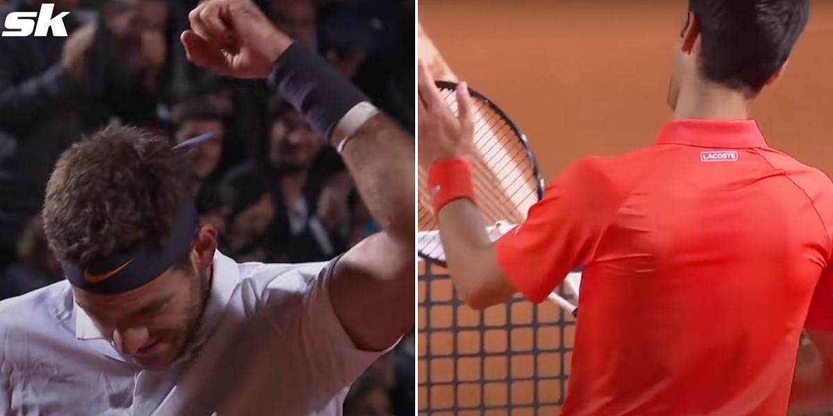 The Serb applauded del Potro&#039;s volleying skills during their Rome encounter in 2019