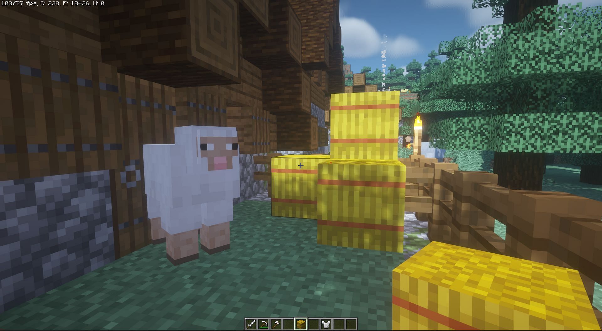 Can be used to decorate stables and ranches (Image via Minecraft)