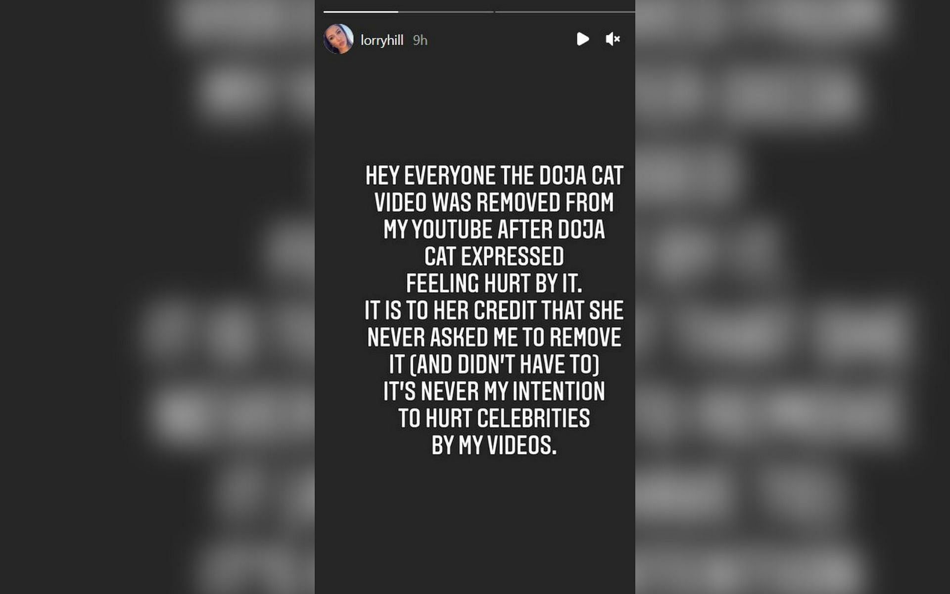  The YouTuber&#039;s response 1/2 (Image via lorryhill/Instagram)