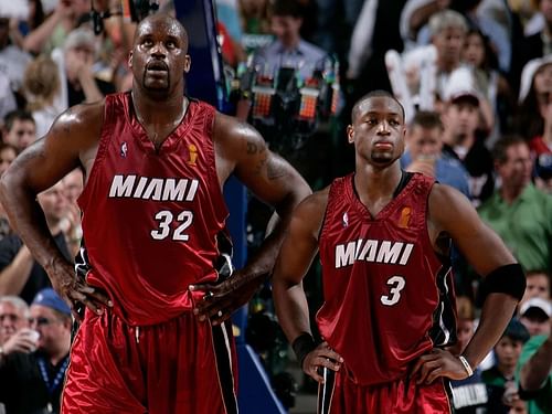 Dwyane Wade and Shaquille O'Neal in the 2006 NBA Finals