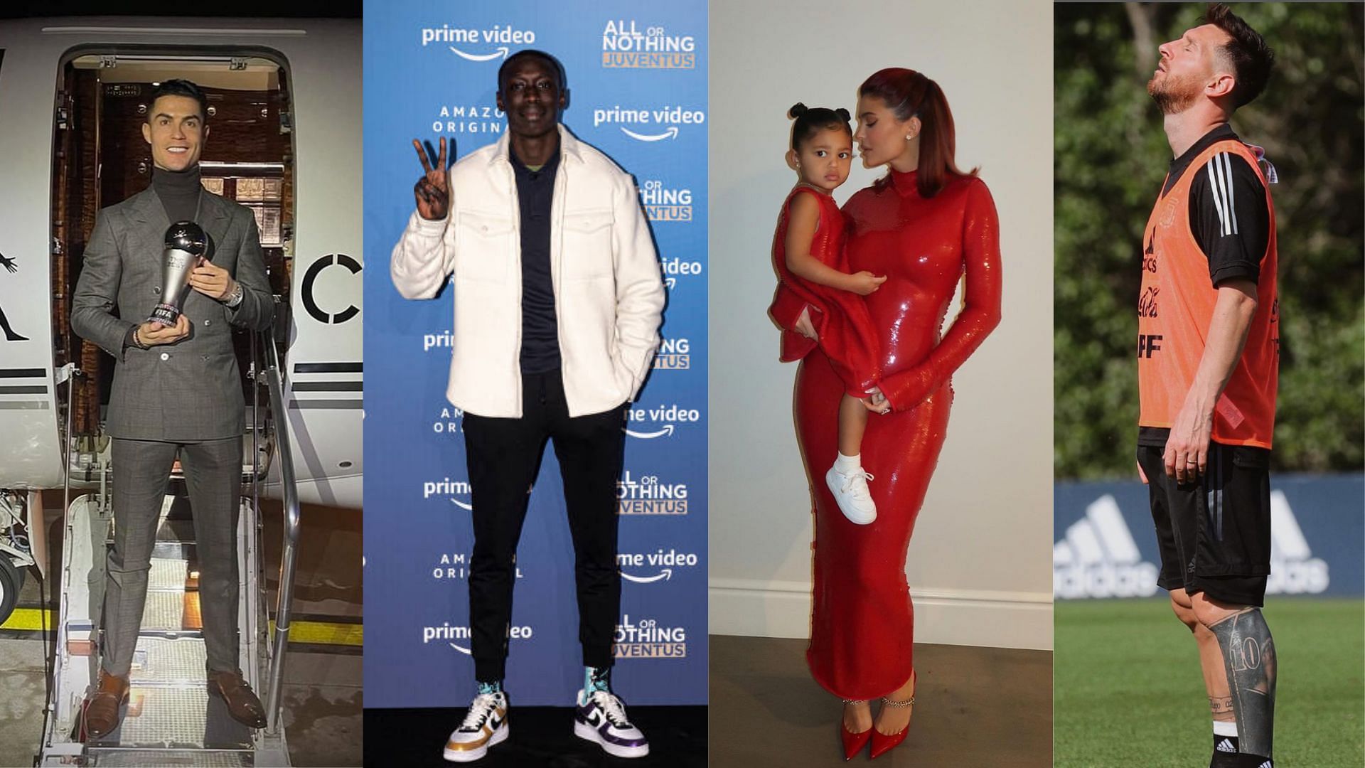 Most-liked viral reels on Instagram by these celebrities (Image via @cristiano, @kyliejenner, @leomessi/Instagram, Getty Images)