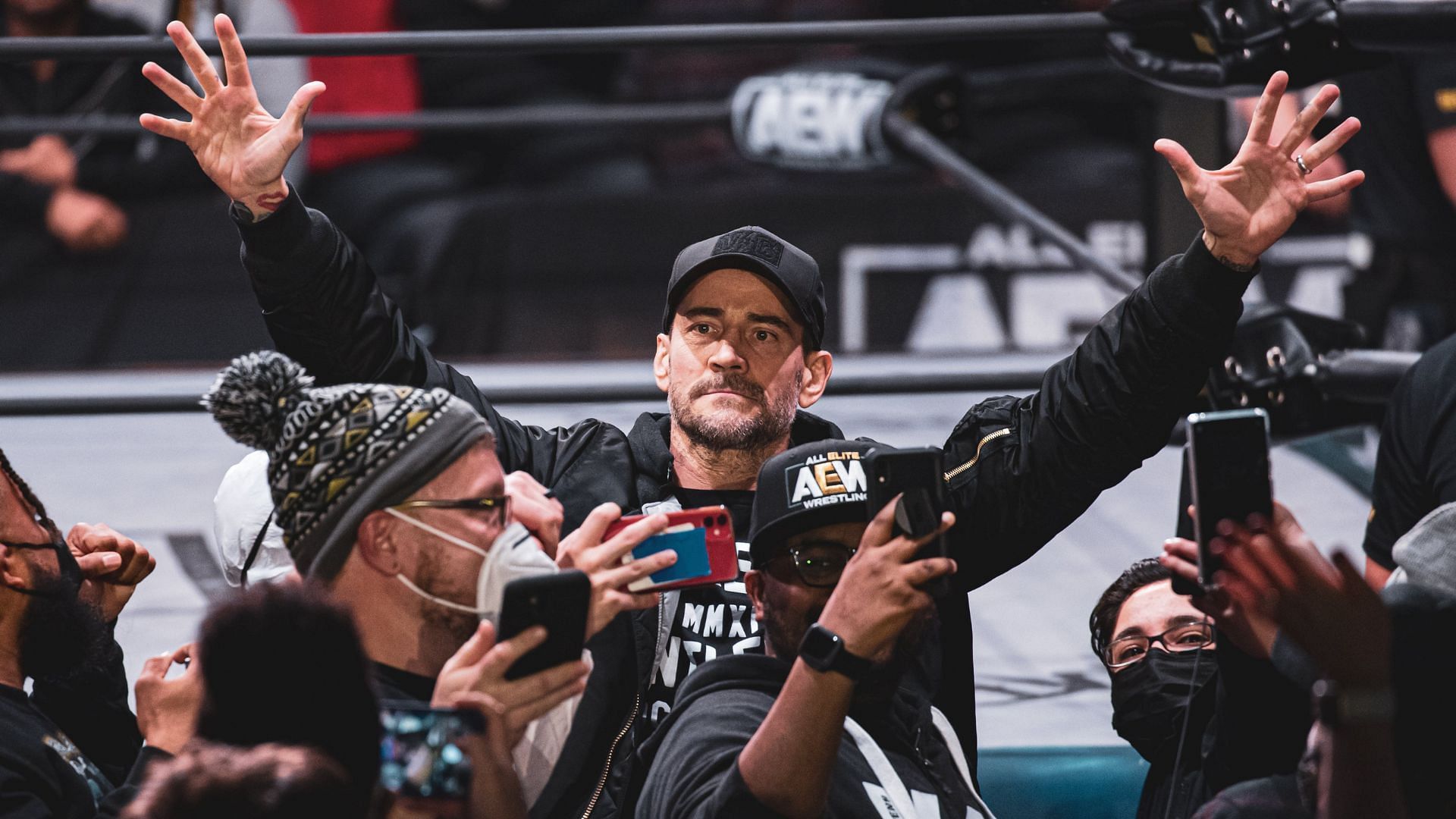 CM Punk with AEW fans at a Rampage event in 2022