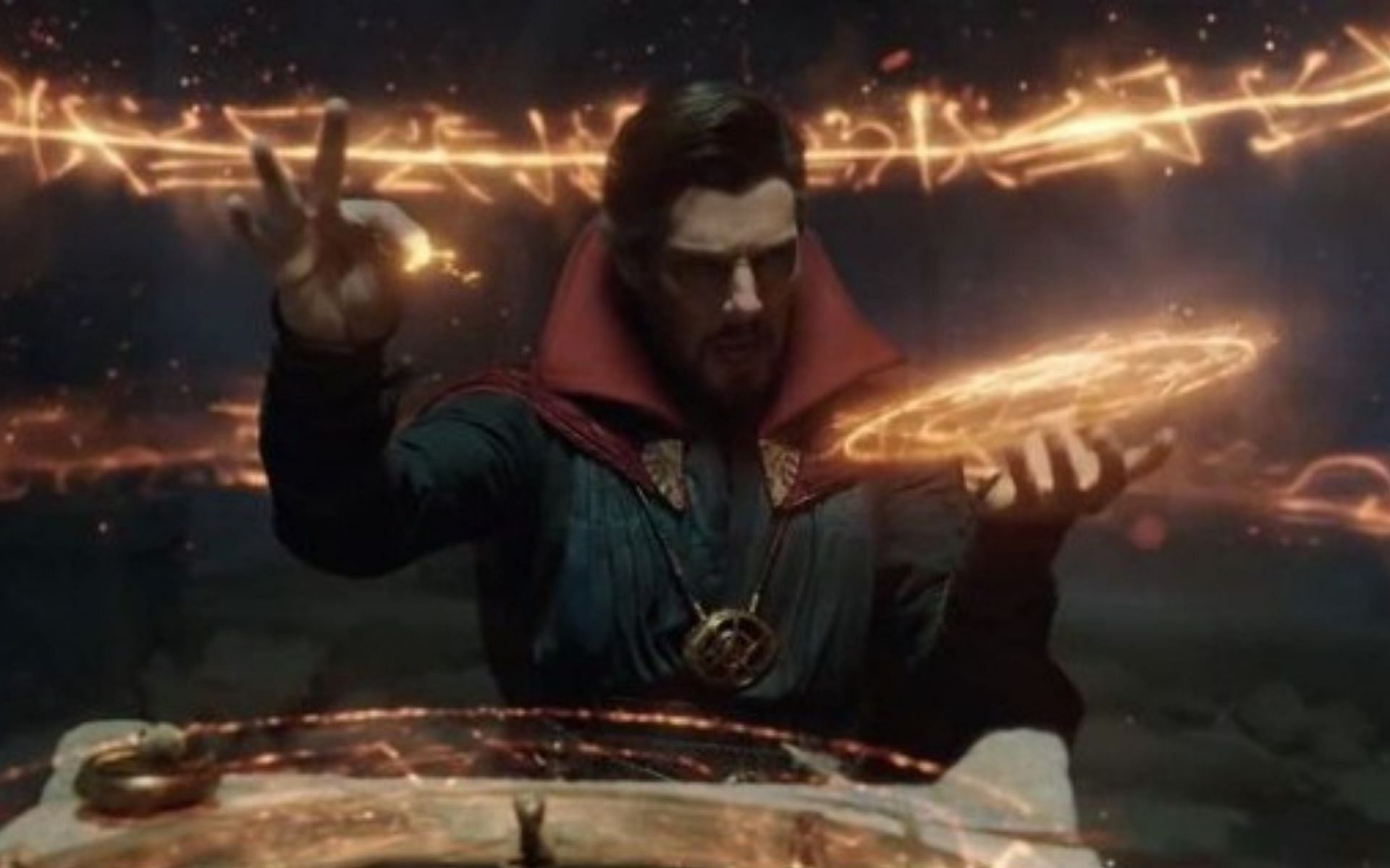 Dr.Strange casting a spell (Images via Instagram: doctor.strange &amp; wanda_doctor_strange)