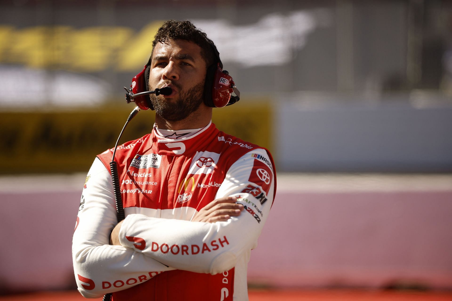 Bubba Wallace Jr. at the NASCAR Cup Series Busch Light Clash qualifying