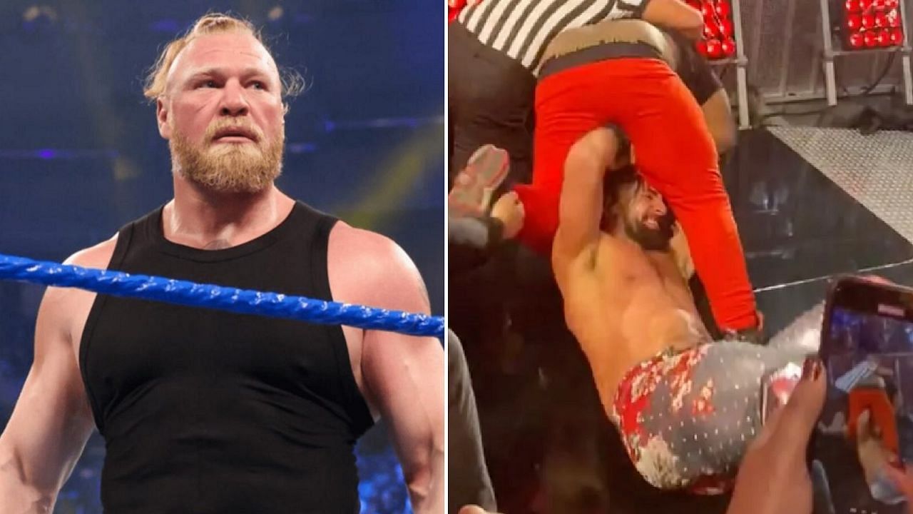 Brock Lesnar reacts to last year&#039;s fan attack on Seth Rollins