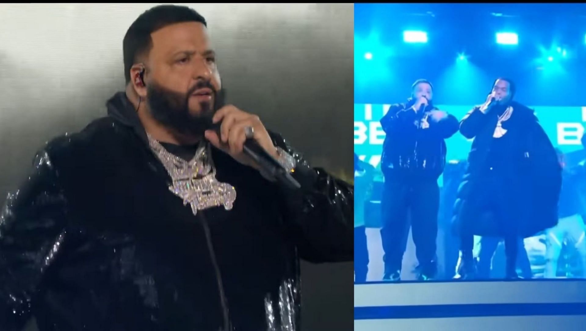 DJ Khaled and Lil Baby at the 2022 NBA All-Star Weekend (Image via NBA/YouTube)