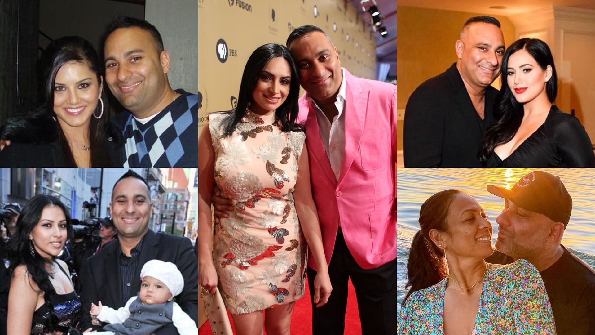 Russell Peters with Sunny Leone, Monica Diaz, Ruzanna Khetchian, Jennifer Andrade and Ali Peters (Image via Sportskeeda)