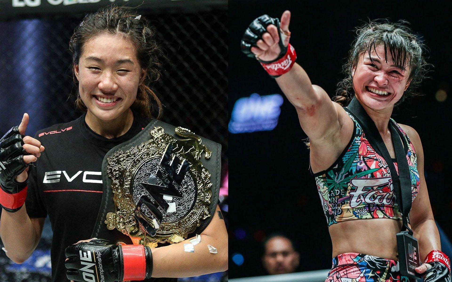 Stamp Fairtex (Right) is looking to claim the world title from Angela Lee (Left). | [Photos: ONE Championship]