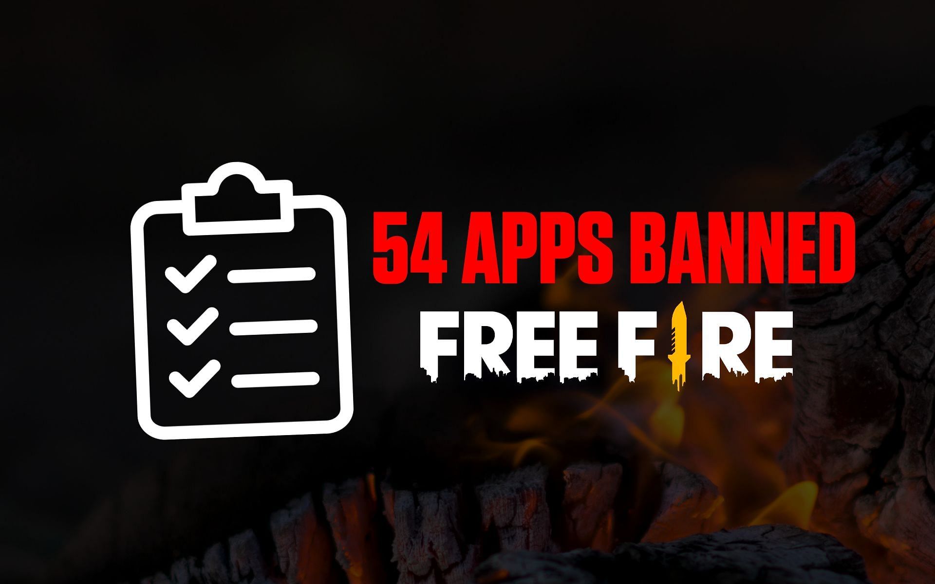 54 apps including Free Fire were banned yesterday (Image via Sportskeeda)