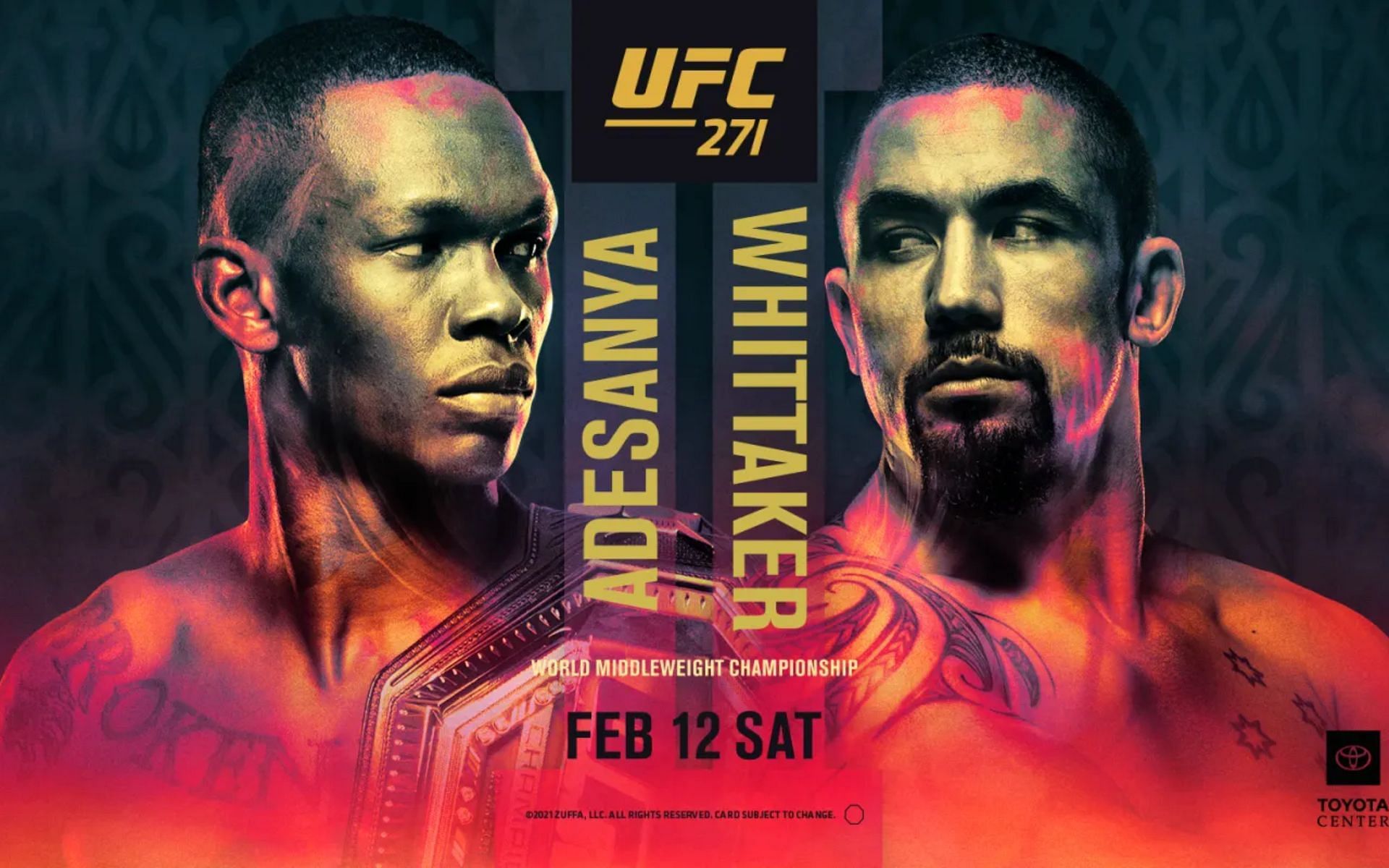 Israel Adesanya and Robert Whittaker face off in their huge rematch this weekend with the UFC middleweight title on the line