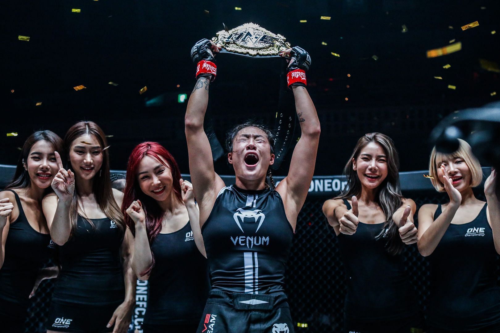 &#039;Unstoppable&#039; Angela Lee (fourth from left) ready to make a winning comeback. [Photo: ONE Championship]