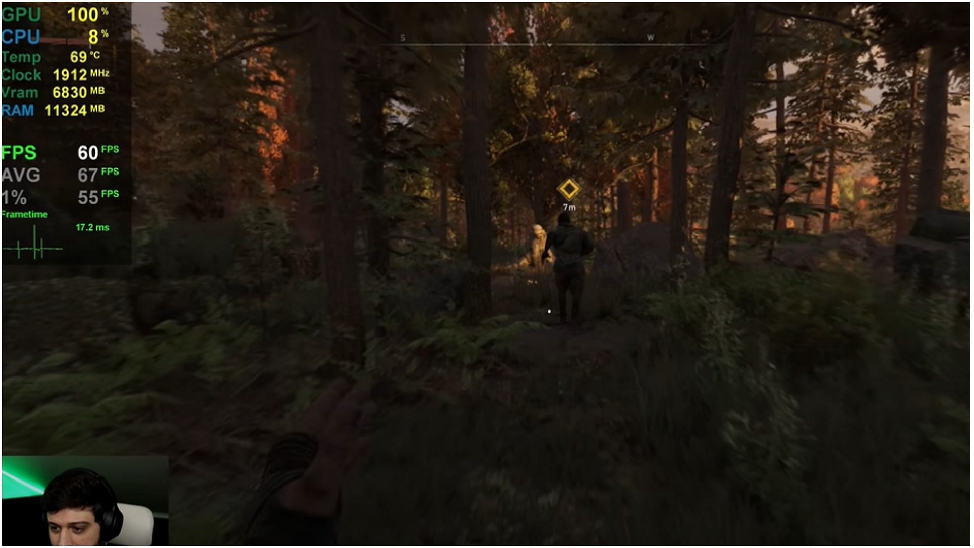 The game runs well at 60 fps (Image via YouTube - zWORMz Gaming)