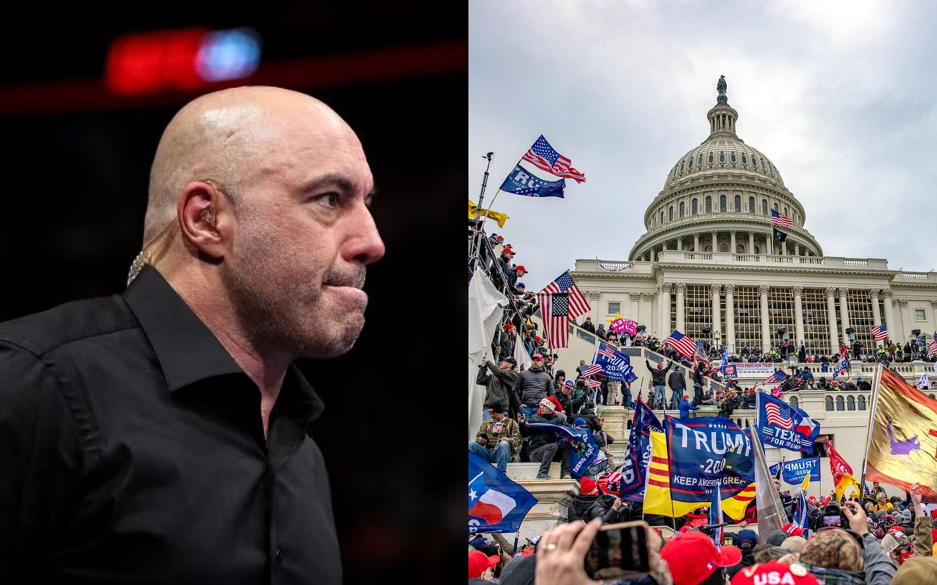 Joe Rogan&#039;s podcast has been the subject of a lot of controversies lately [Capitol building image credit - NBC News]