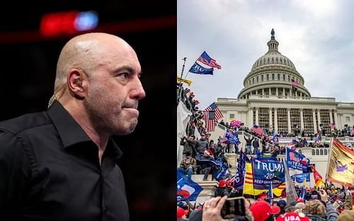 Joe Rogan's podcast has been the subject of a lot of controversies lately [Capitol building image credit - NBC News]