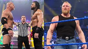 Roman Reigns sends a message to Brock Lesnar after defeating Goldberg
