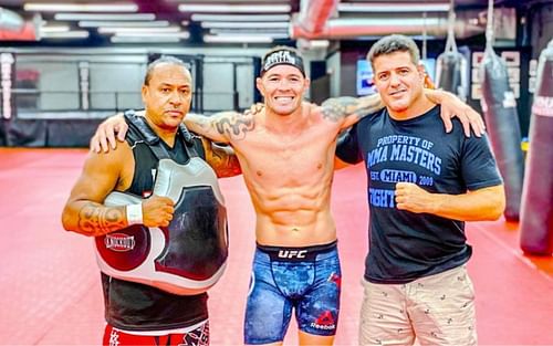 Colby Covington, Daniel Valverde, and Cesar Carneiro. (Credit: @mmamasters on Instagram)