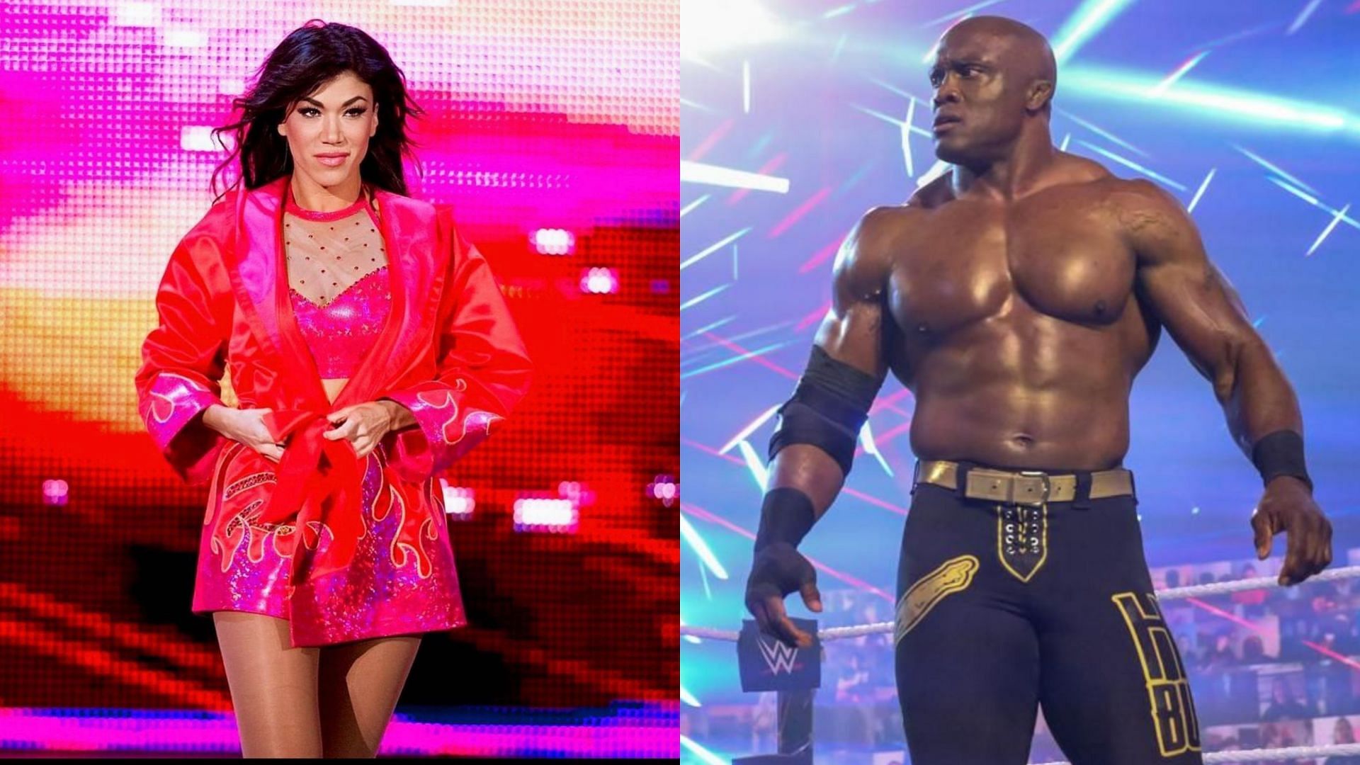 Rosa Mendes (left) and Bobby Lashley (right)