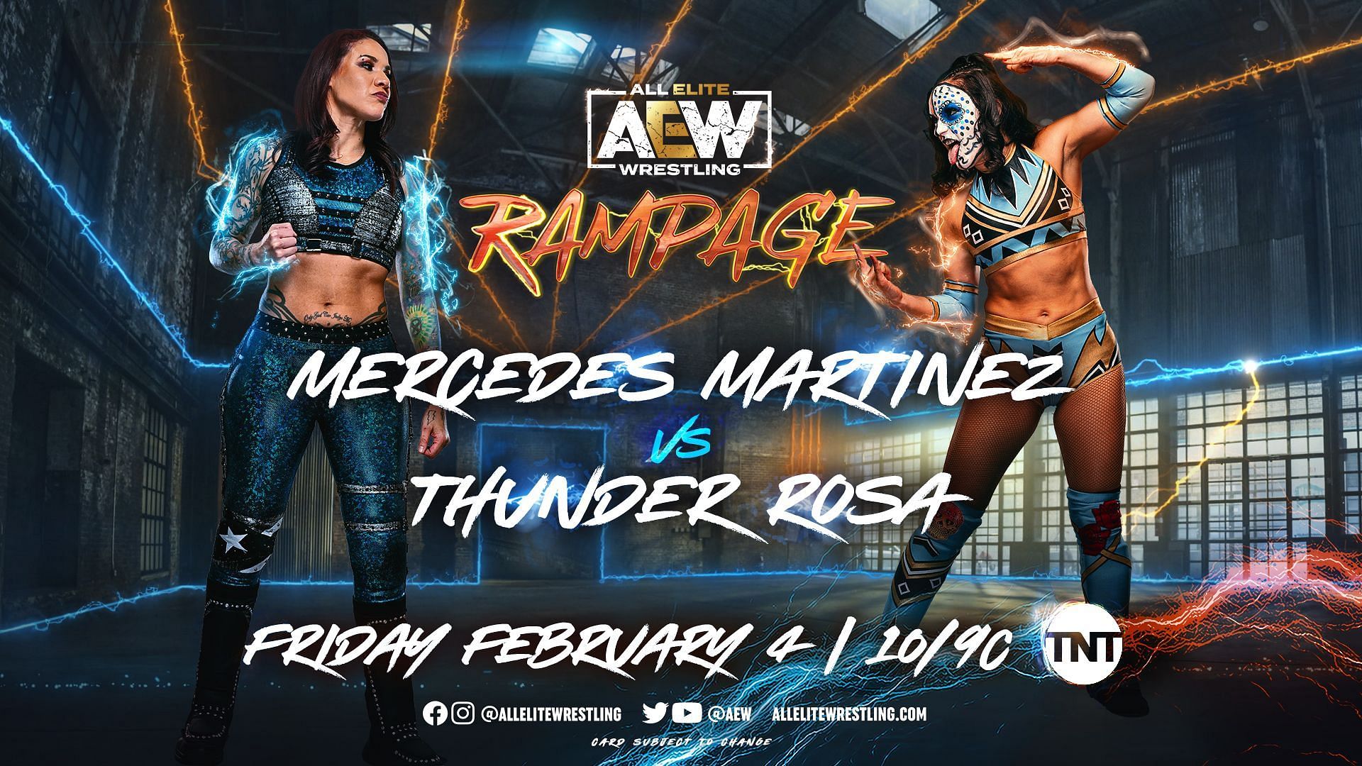 Mercedes Martinez will face Thunder Rosa tonight on AEW Rampage