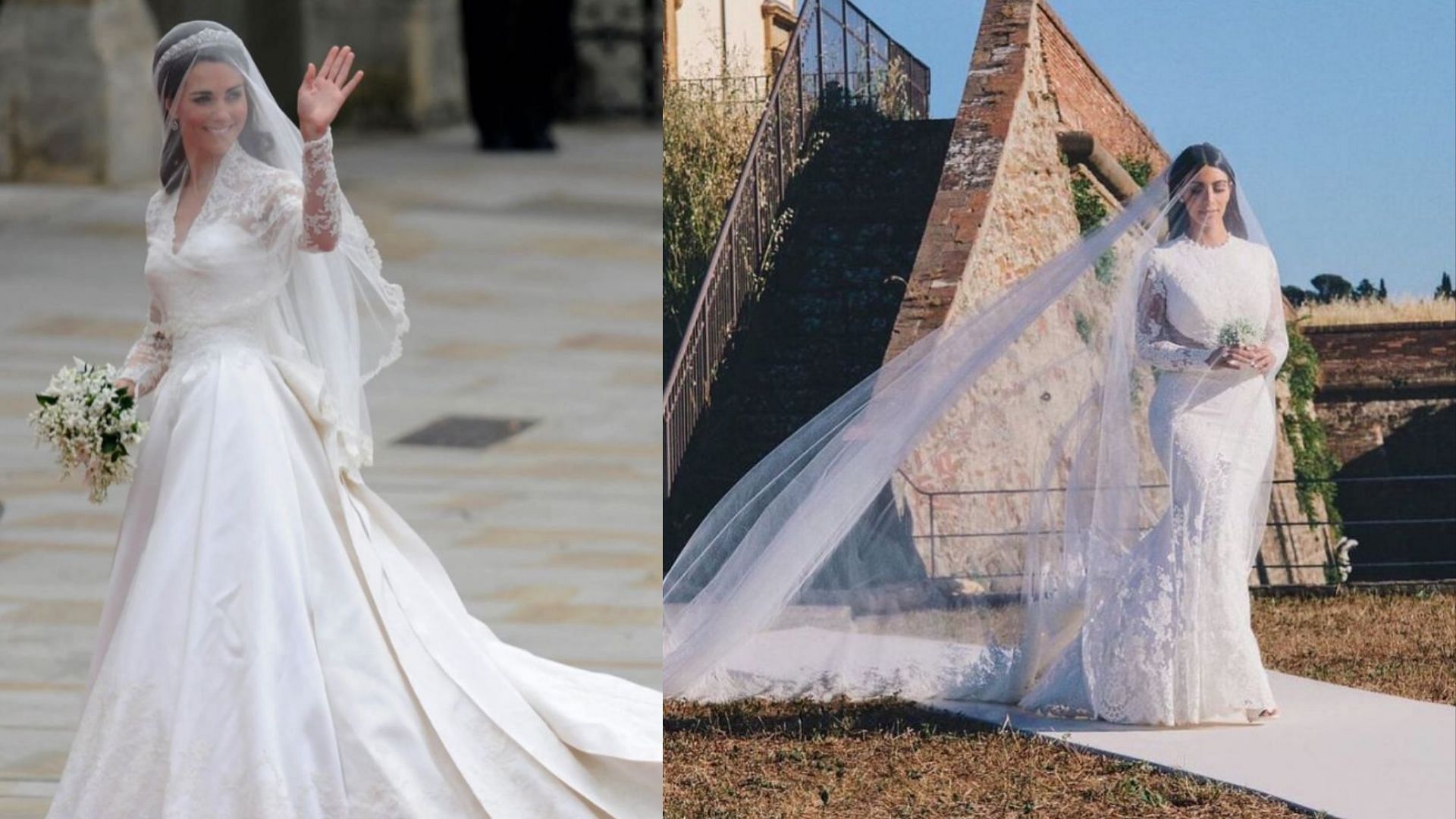 Wedding dresses can be insanely expensive (Image via theduchesskate and bensimon/Instagram)