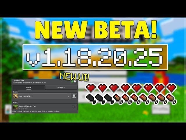 Minecraft 1.18.20.25 Bedrock beta patch notes