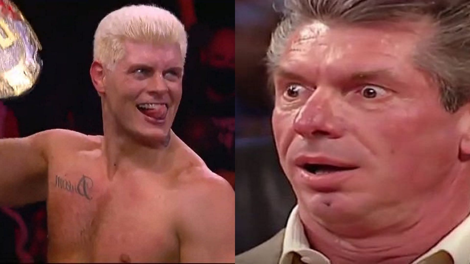What does Vince have cooking for Cody in WWE? (Pic Source: WWE / AEW)
