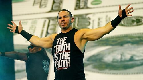 Matt Hardy makes his entrance at an AEW event