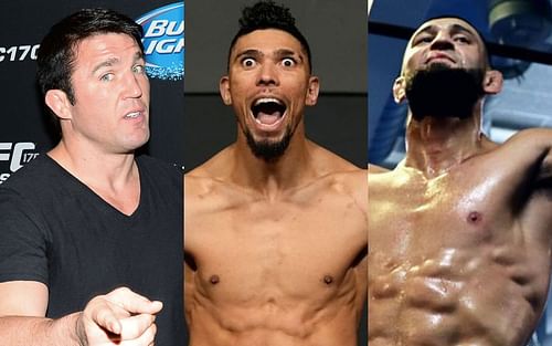 Chael Sonnen (left), Johnny Walker (middle), Khamzat Chimaev (right)