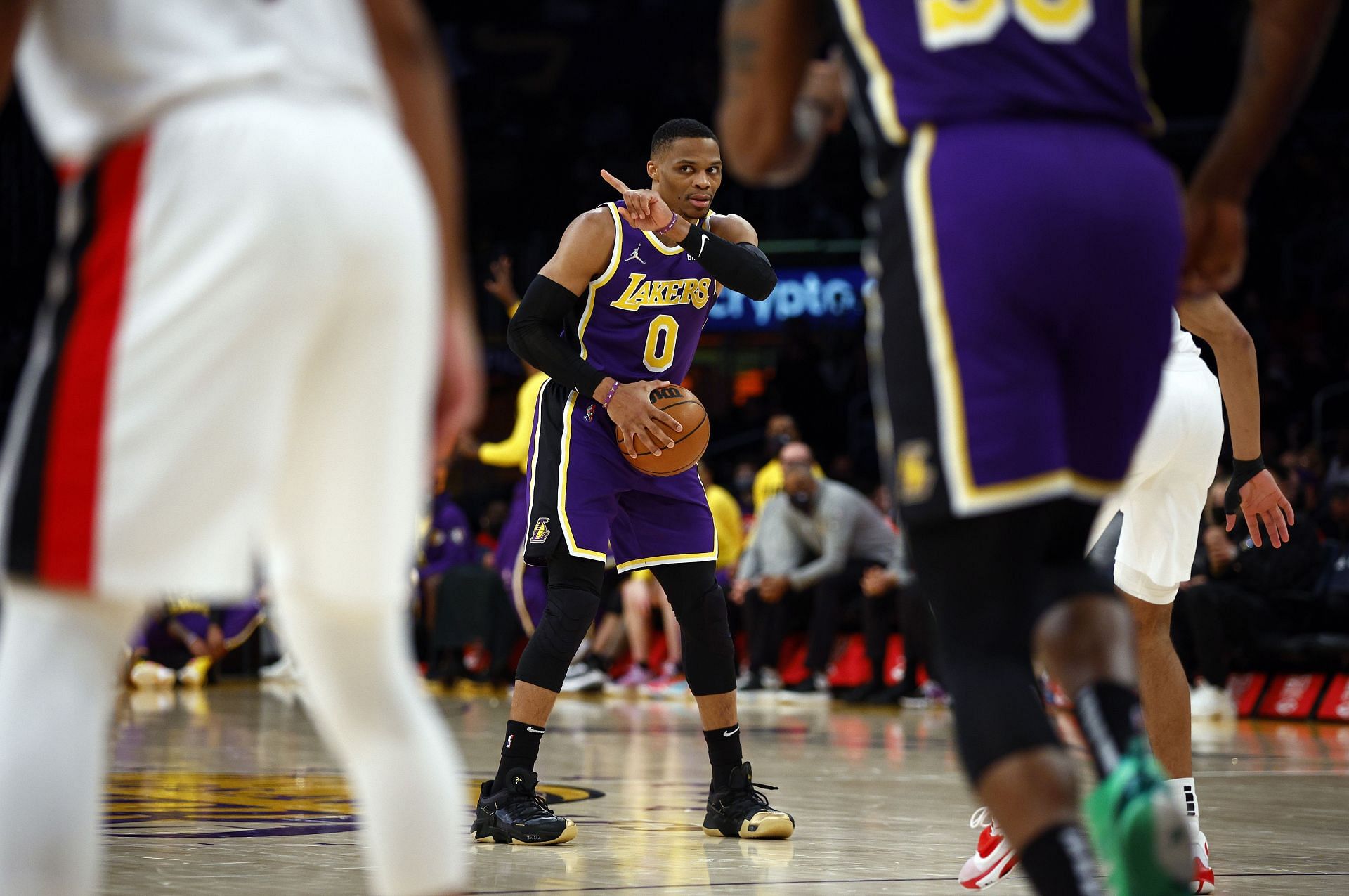 Russell Westbrook against the Portland Trail Blazers