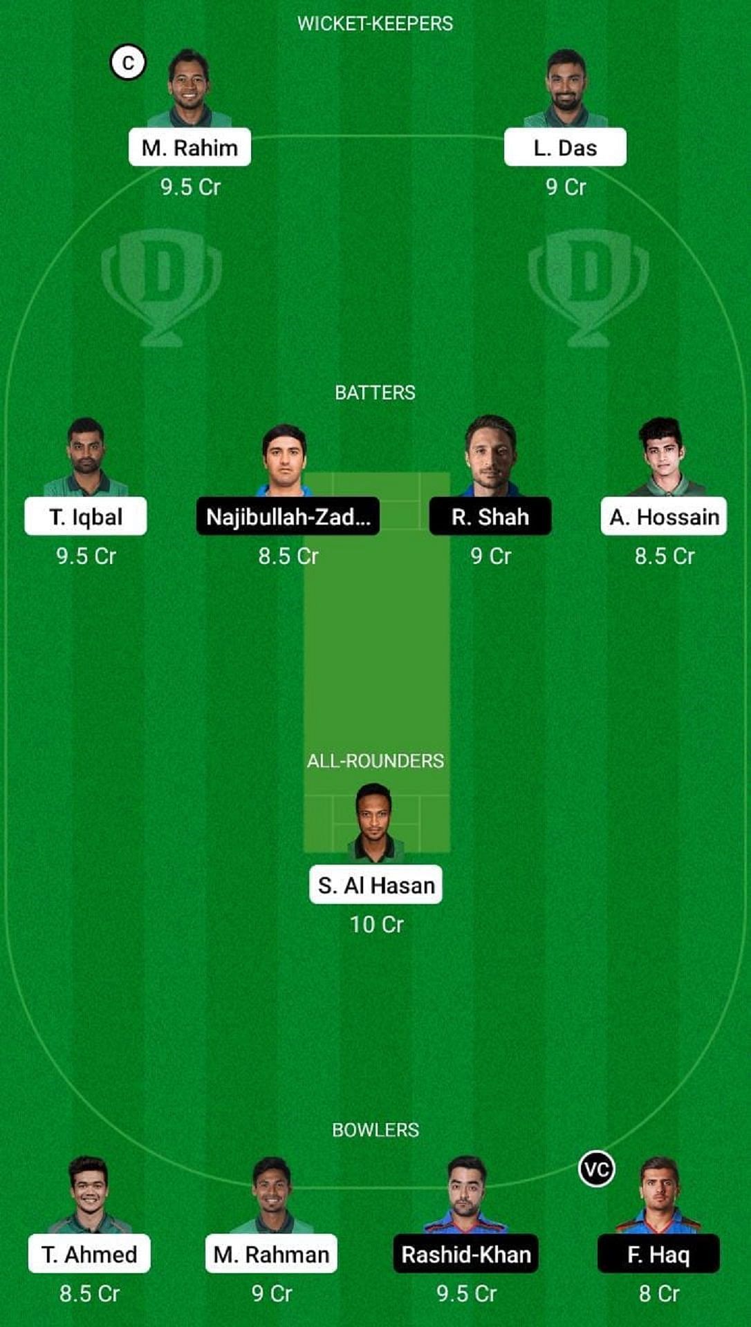 BAN vs AFG Dream11 Fantasy Suggestion #2