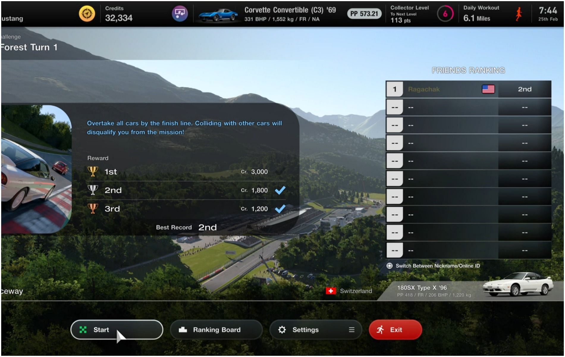 Gran Turismo 7 has an optional set of challenges that require pit players against very specific driving situations (Image via Polyphony Digital)