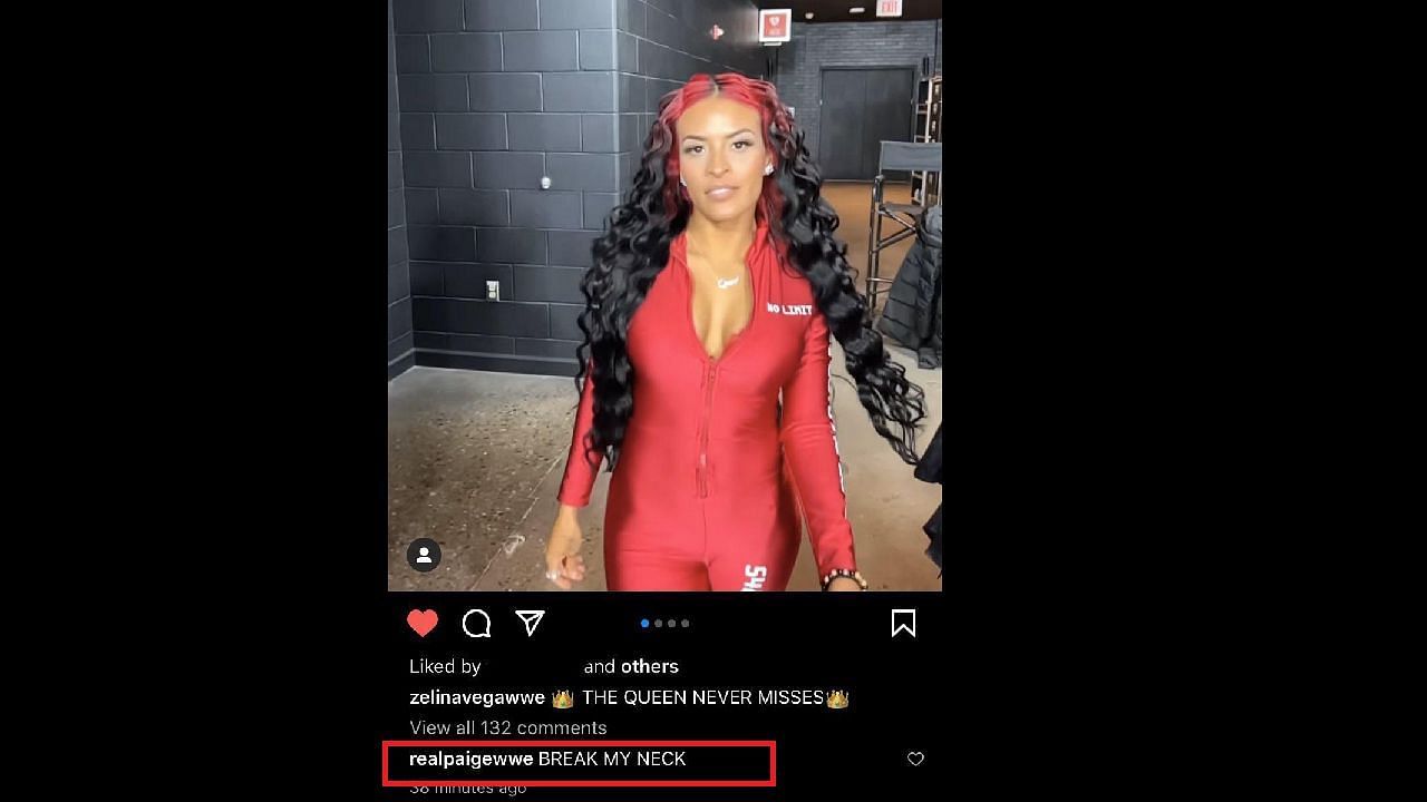 Check out what the former NXT Women's Champion wrote on Zelina Vega's post