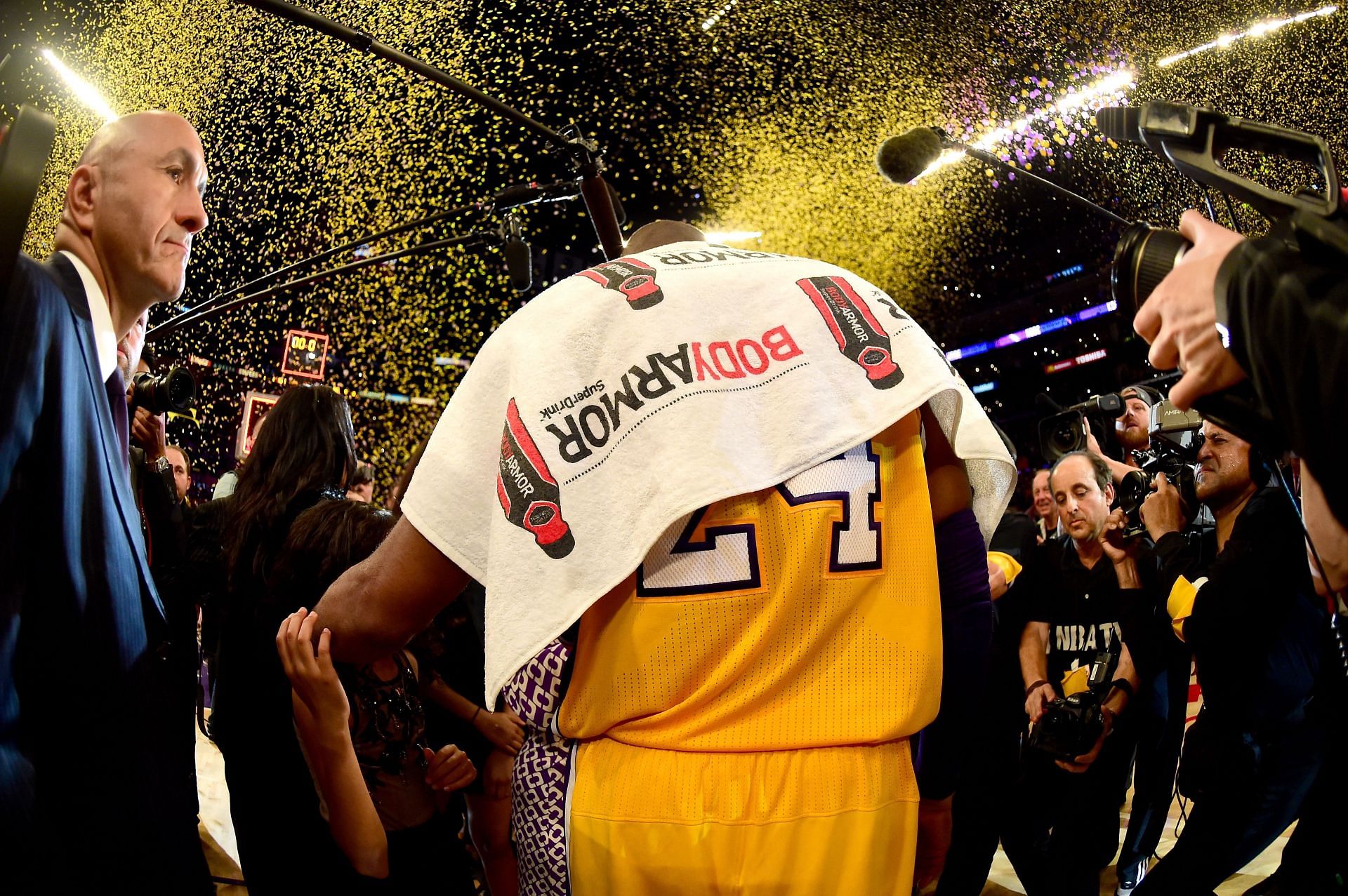 Kobe in his final game of his illustrious career