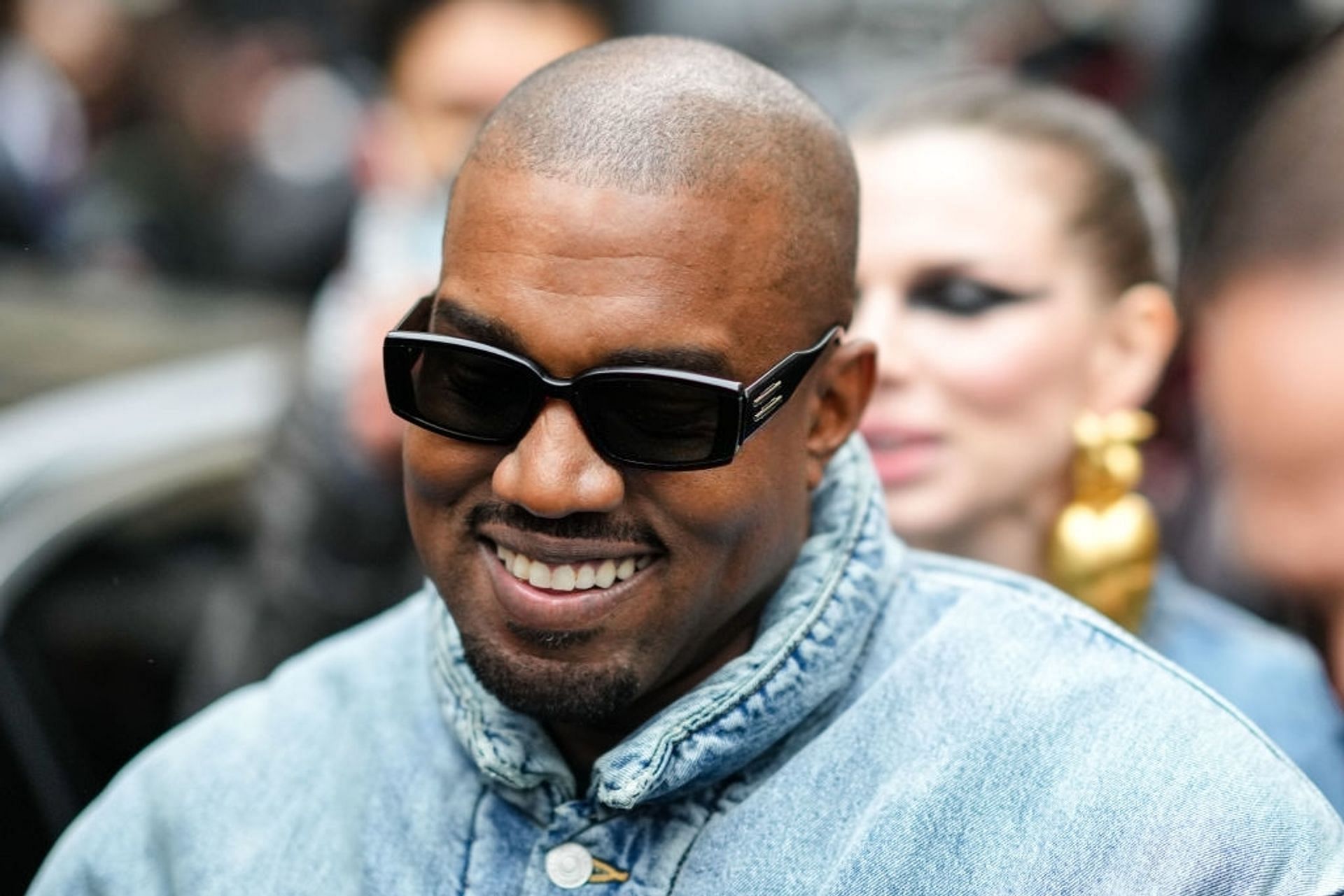 Kanye West was seen hanging out with Chaney Jones (Image via Edward Berthelot/Getty Images)