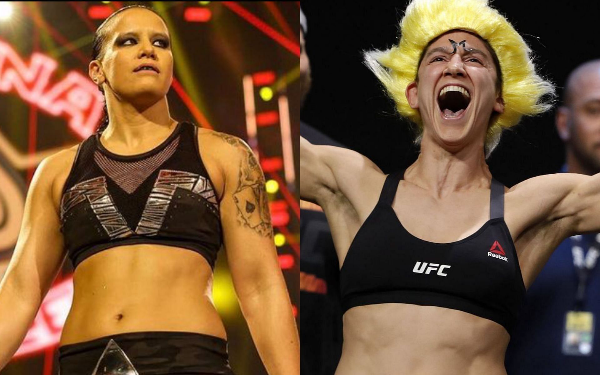 Shayna Baszler salutes Roxanne Modafferi as she prepares for her MMA swansong (left image via: Instagram)