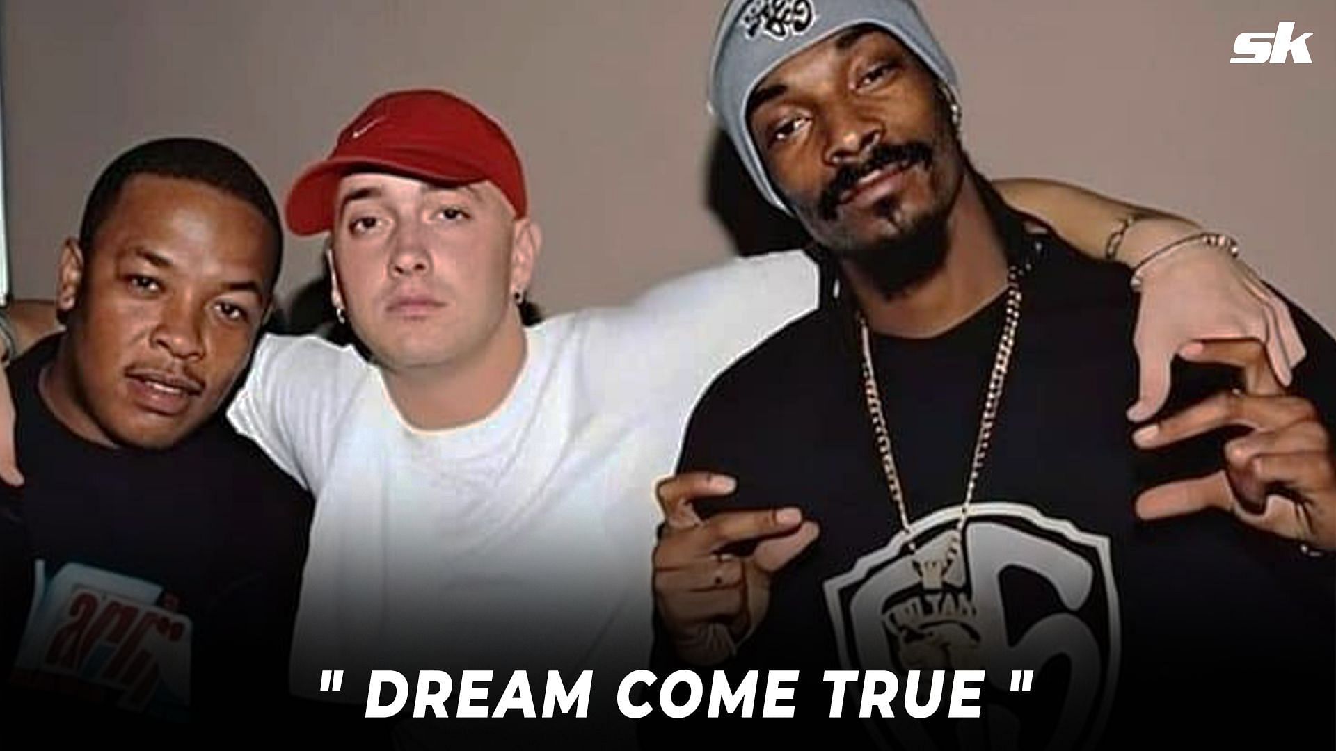 E Dr. Dre, Eminem, and Snoop Dog