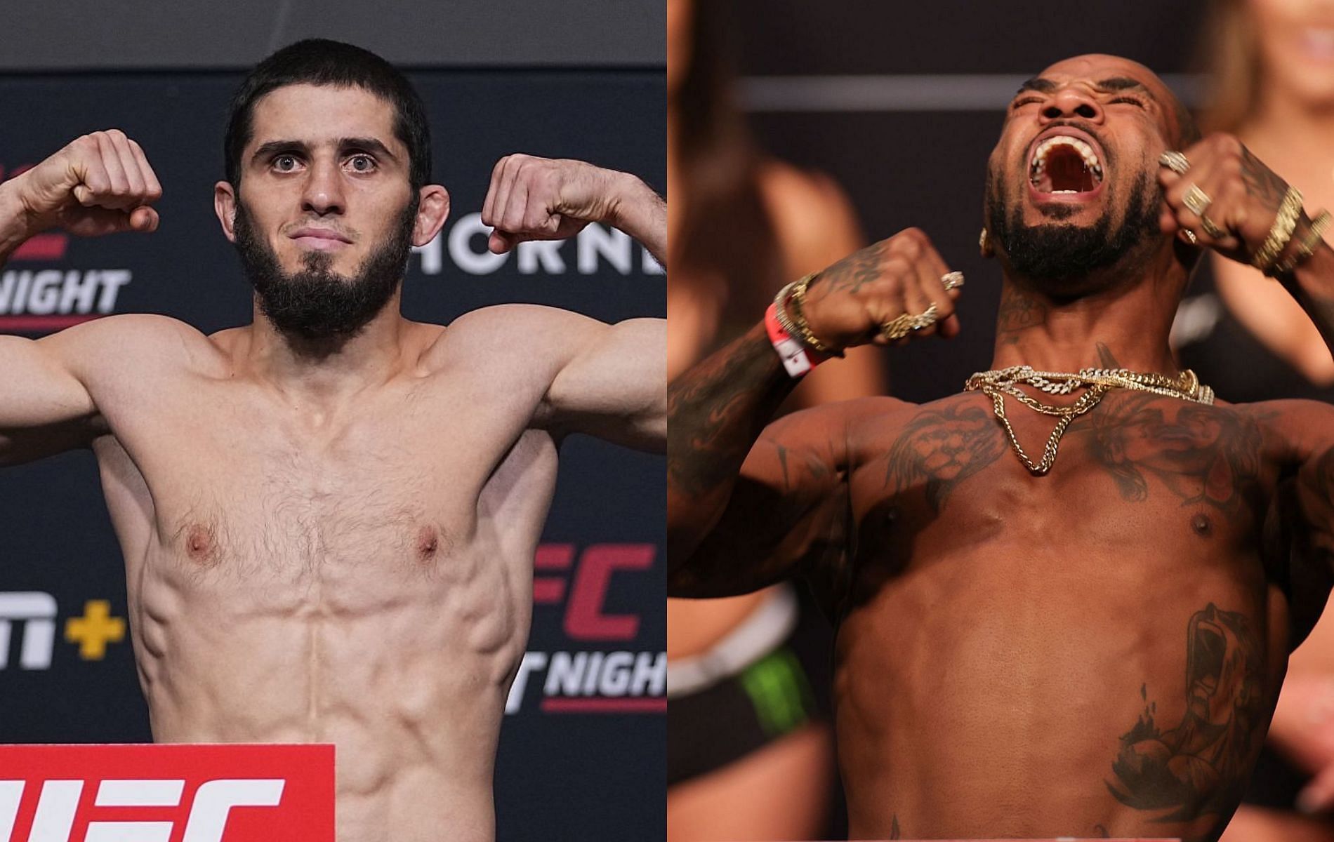 Islam Makhachev (left) &amp; Bobby Green (right)