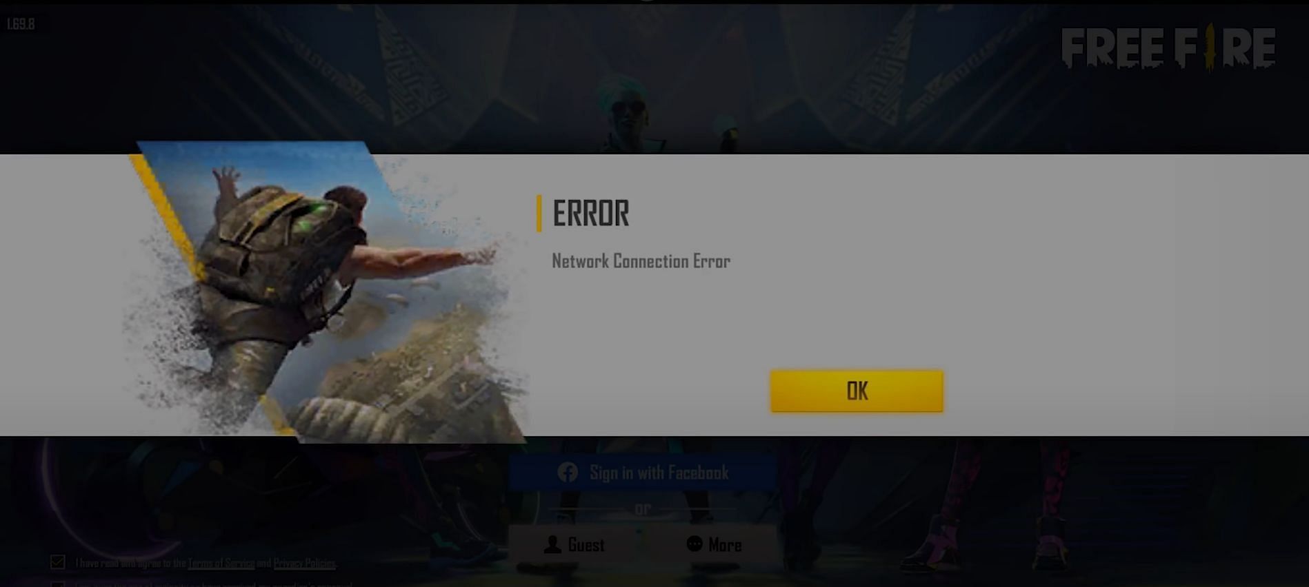Players are facing this error when accessing the regular version (Image via Garena)
