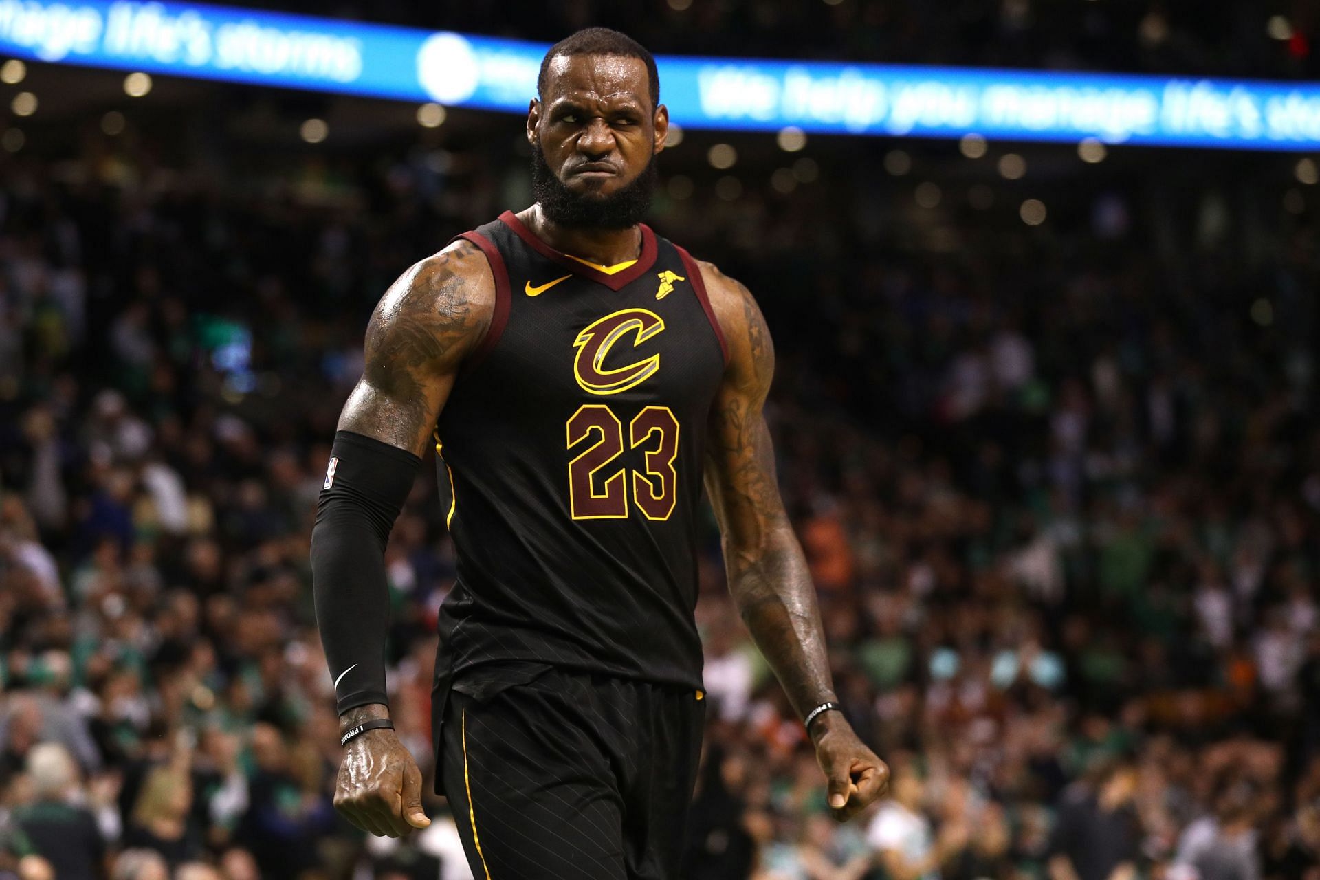 LeBron James against the Boston Celtics during the 2018 NBA Playoffs