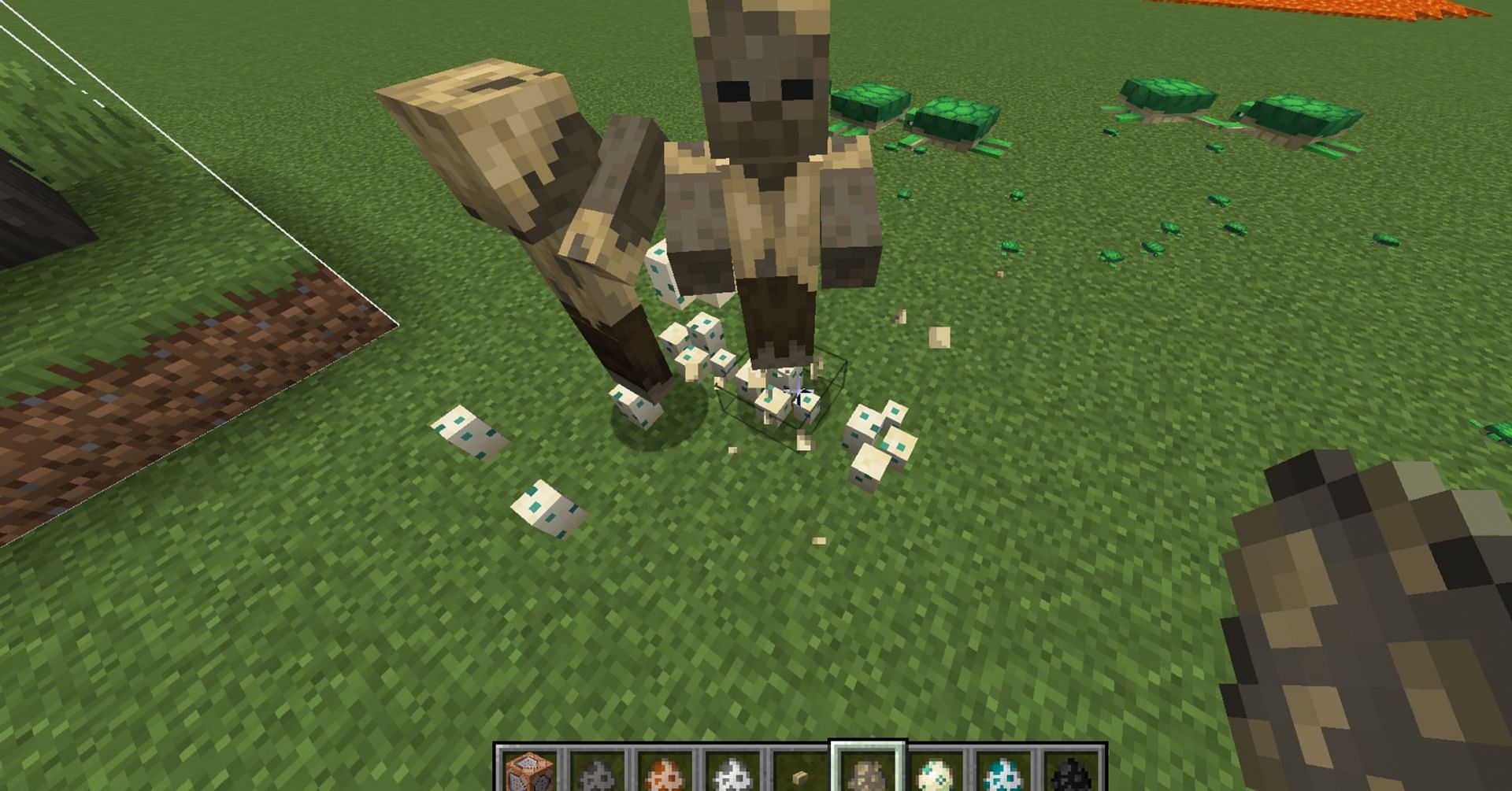 Husks will seek out and stomp on turtle eggs (Image via Minecraft Wiki)